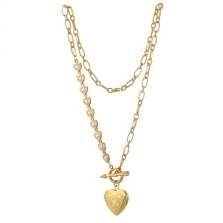 Necklace TASYAS Heart and arrow gold