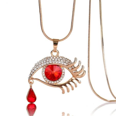 Necklace TASYAS Crystal eye red