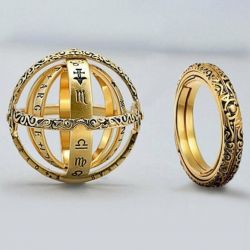 Ring TASYAS Astronomical Ball gold size 18
