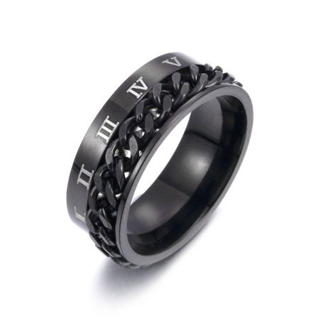 Ring TASYAS Chain of time black size 17.5