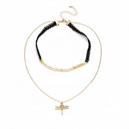 Chain TASYAS Lace choker with dragonfly