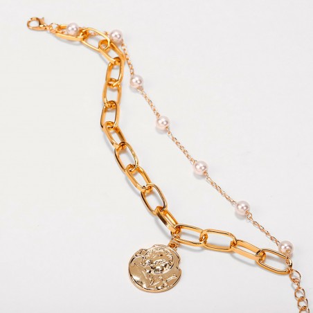 Bracelet TASYAS Pearls and suspension, double bracelet