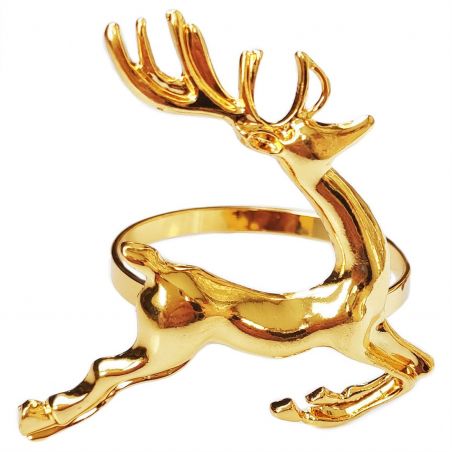Napkin ring TASYAS Deer gold 6 pcs