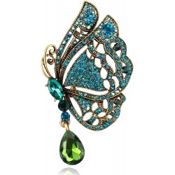 Butterfly with green stone