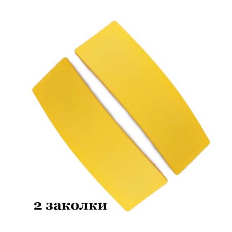 Barrette TASYAS Parallelogram yellow 2 pcs