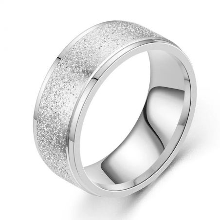 Ring TASYAS Diamond grit silver size 16.5