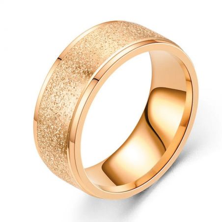 Ring TASYAS Diamond grit rose gold size 18