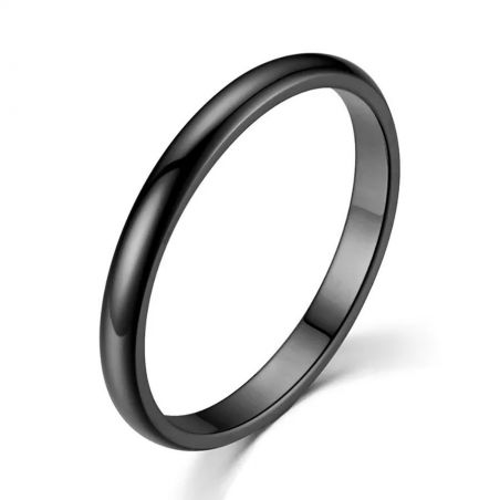 Ring TASYAS Classic 2 mm black size 15.5