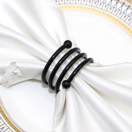 Napkin ring TASYAS Spiral black