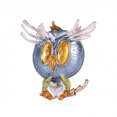 Brooch TASYAS Blue owl
