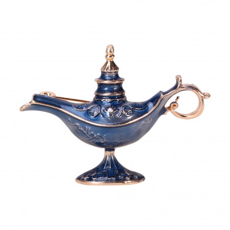 Brooch TASYAS Aladdin lamp blue