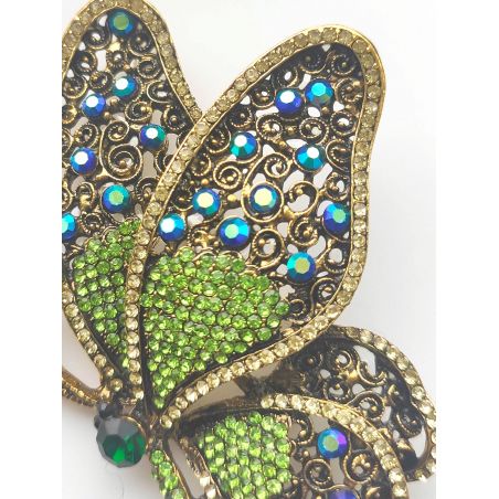 Brooch TASYAS Openwork butterfly lazuli