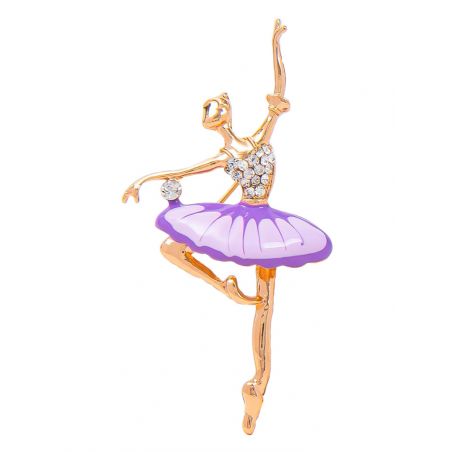 Brooch TASYAS Ballerina in purple