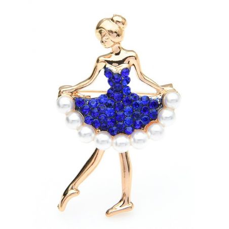 Brooch TASYAS Ballerina in blue