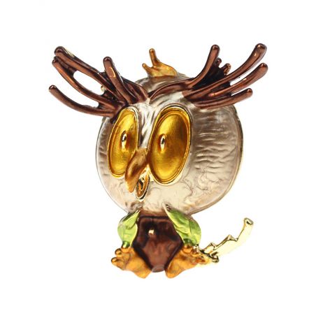 Brooch TASYAS Brown owl